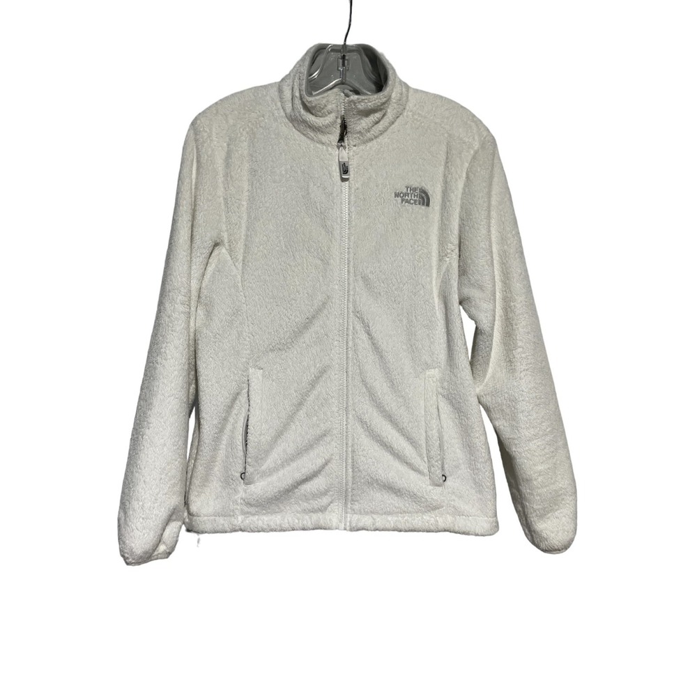 The North Face Osito White High Pile Fleece Full Zip Jacket Womens‎ Mock Neck